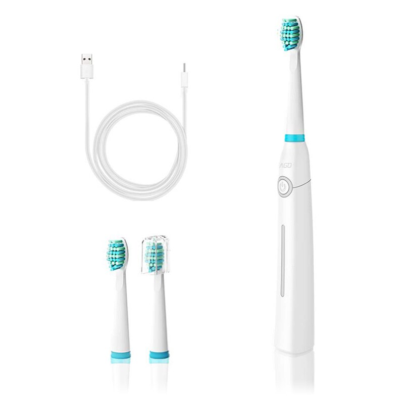 Seago SG-958 Elektrische Tandenborstel 40000 Keer Ultra Sonic Trillingen/Min 5 Modi 25 Dagen Stand-By Tijd IPX7 waterdichte Smart Timer: WHITE