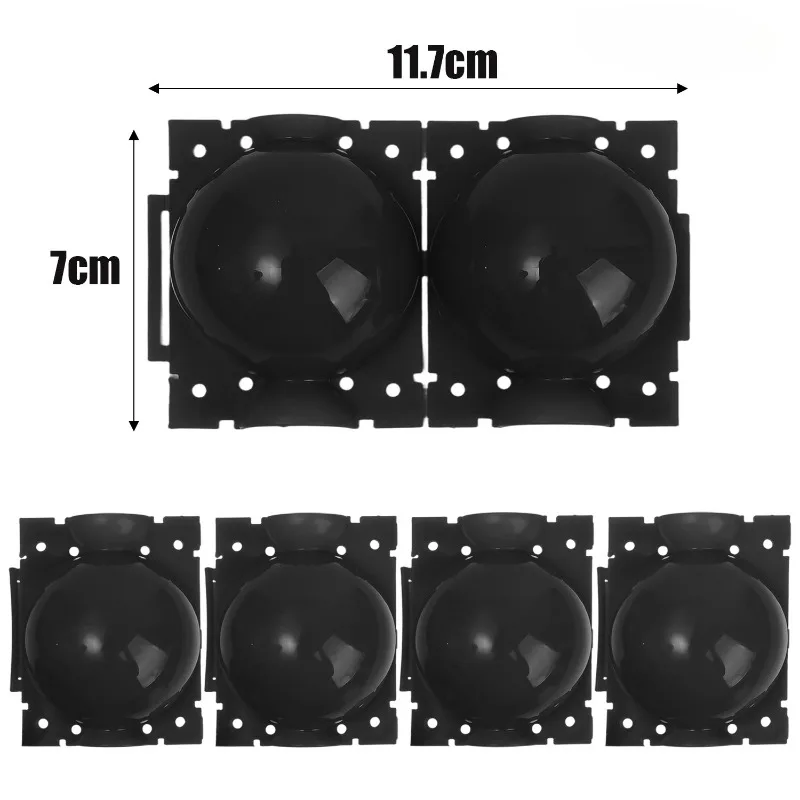 5/20PCS Planten Wroeten Bal Hoge Druk Graft Fokken Case Plastic Kwekerij Doos Voortplanting Plant Wortel Potten tuin Accessoires: Black / S