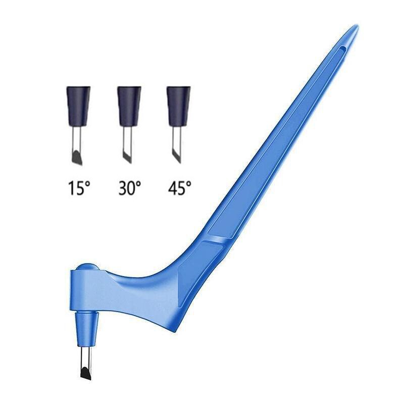DIY Art Cutting Tool Craft Cutting Kinfe with 360 Steel Rotating Blade Safety Cutter Paper Knife with 3pcs Blades Cutting Pen: blue