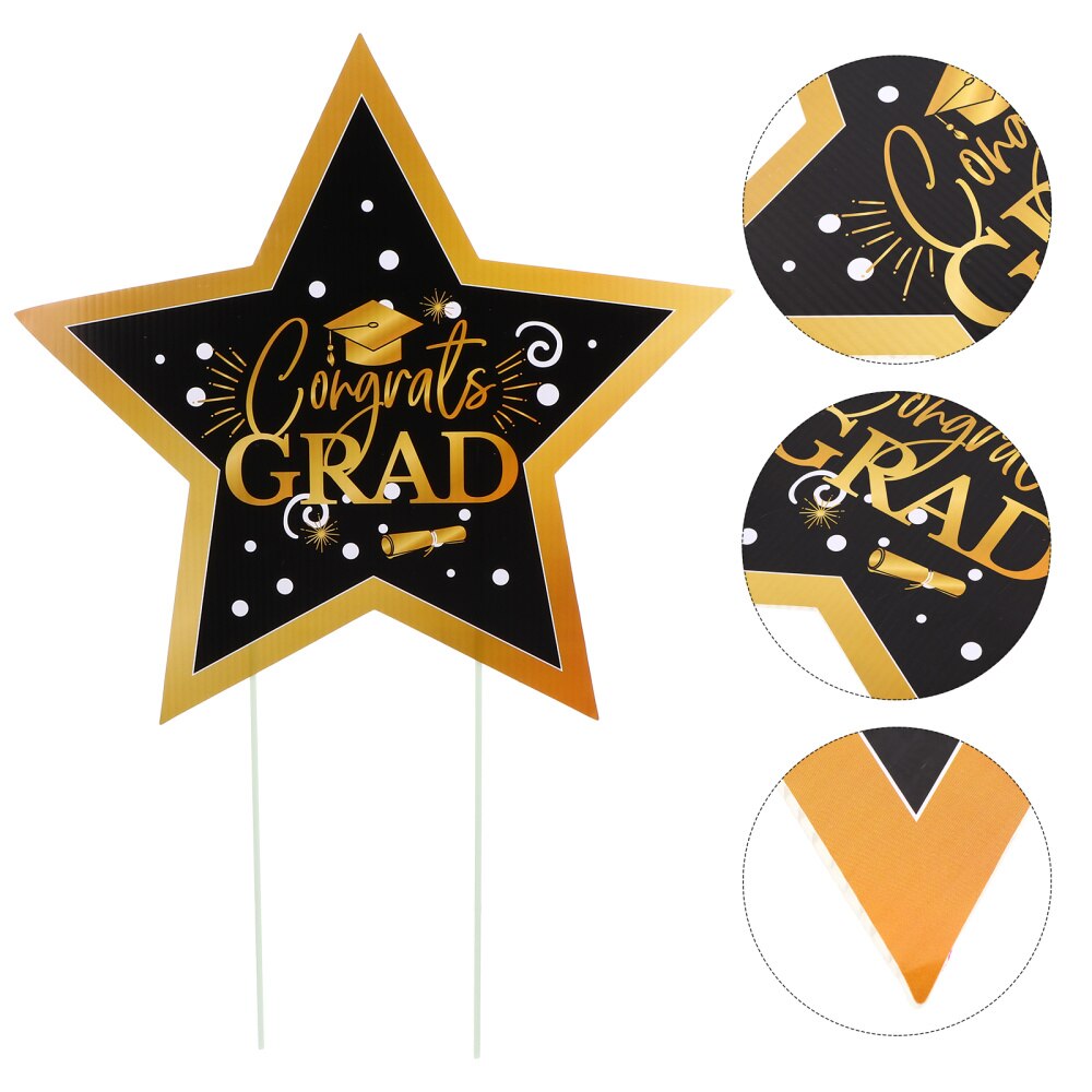 1pc Graduation Party Settings Outdoor Lawn Decoration Sign Decor