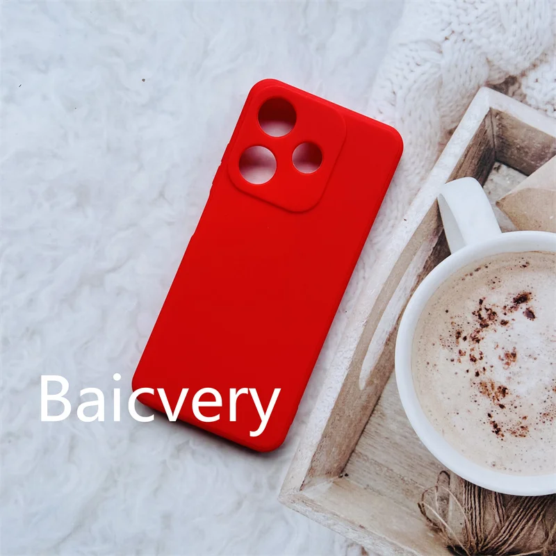 Custodia per telefono per smartphone infinix 30i/ 30 play/hot 30 , cover posteriore semplice e colorata in tpu: Pvc / Rosso