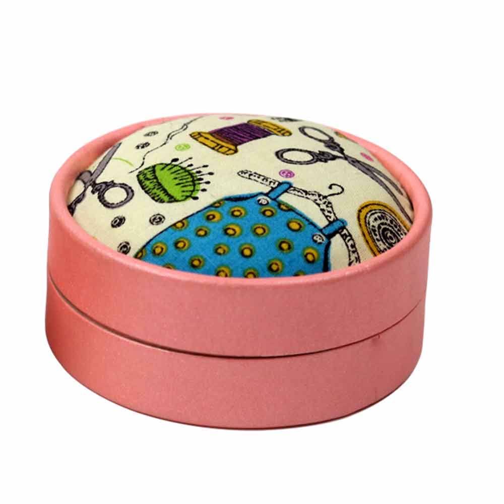 Portable Home Travel Sewing Kits Box Sewing Pattern Fabric Pincushion Needle Threader Threads Sewing Scissors Sewing Tools: 2