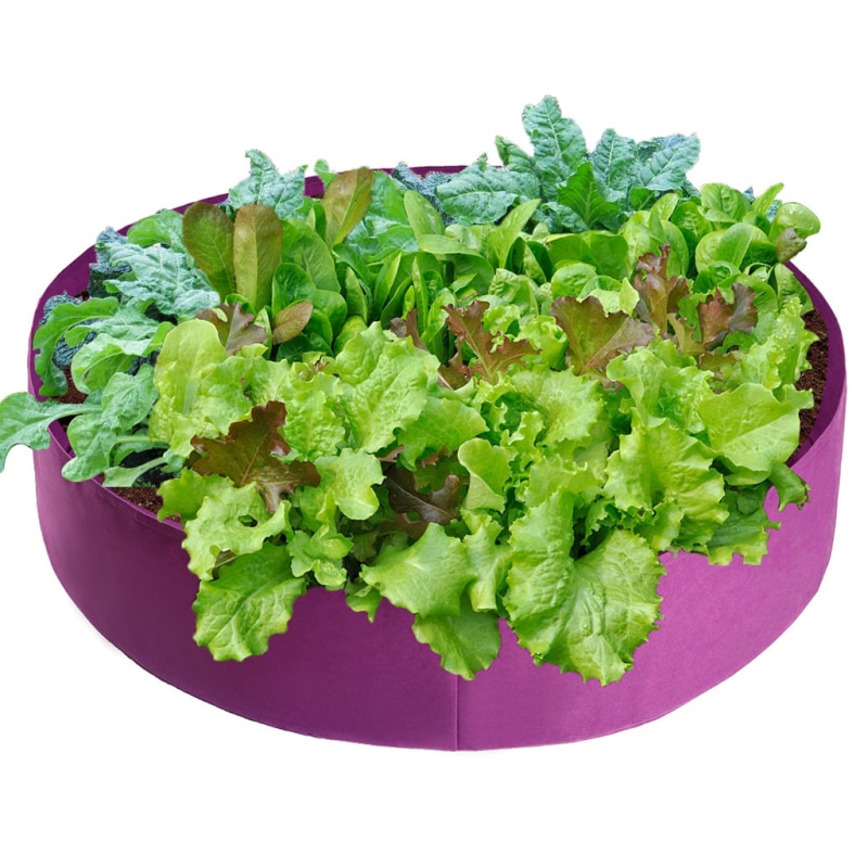 1PC Fabric Raised Planting Bed Round Planting Container Home Balcony Garden Vegetable Box Planting Grow Bag Pot