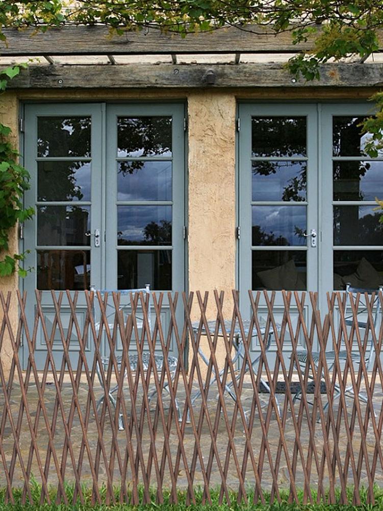 Retractable Wooden Trellis Fence Garden Expandable Privacy Fence Vines Plant Climbing Frame Home Yard Decoration