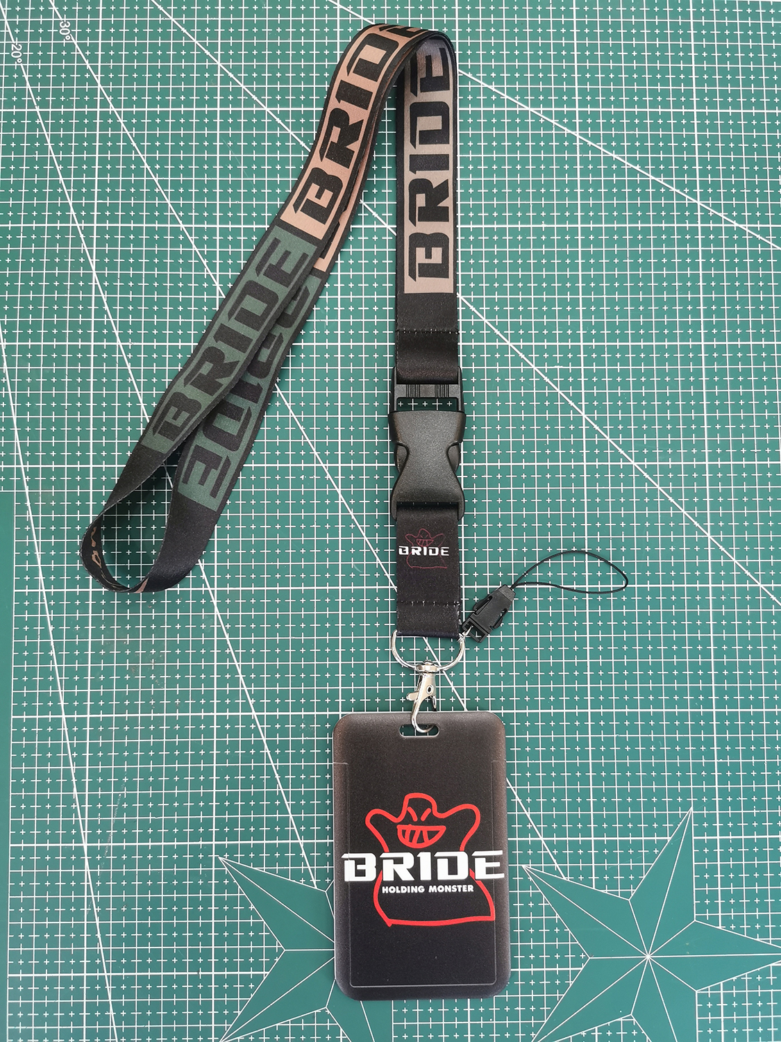 LLavero de estilo JDM Rculture ABS, tarjetero para tarjetas de crédito bancarias, nombre de identificación de autobús, cordón para novia NOS HKS MUGEN POWER, accesorios: Blanco