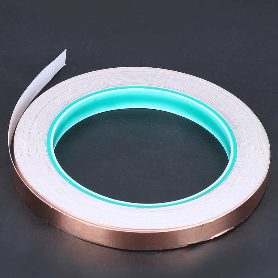 Copper Foil Tape, 20m x 10mm Double Sided Conductive Copper Foil Adhesive Tape, for PDA, PDP, LCD, Laptop, Copier and