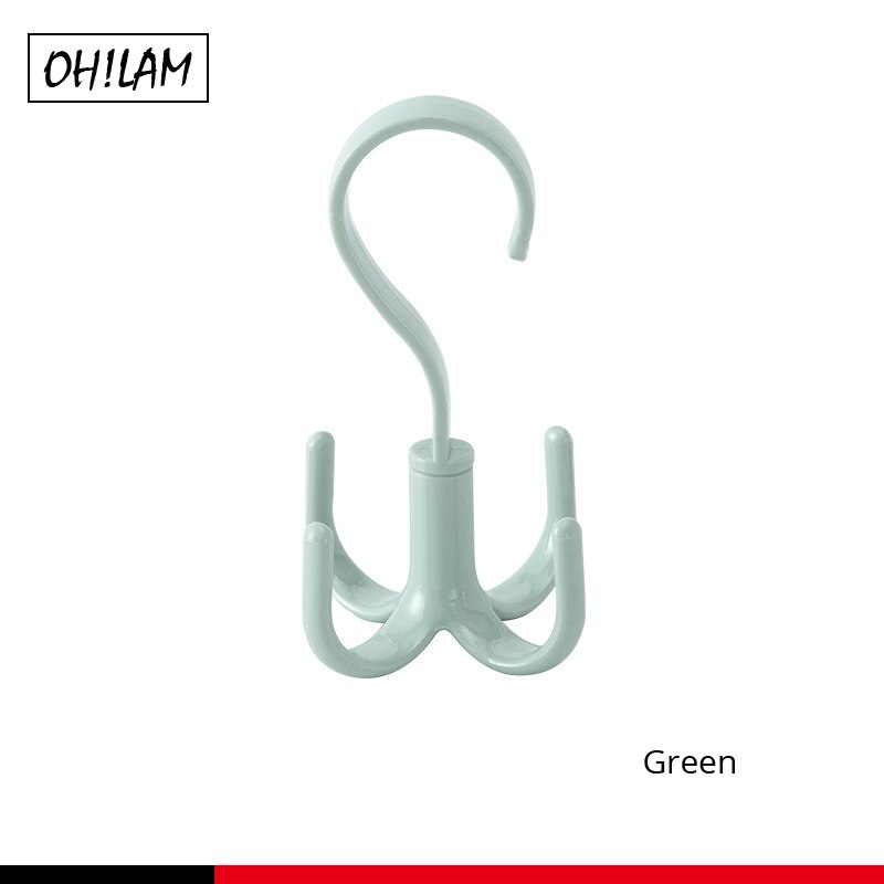 Opknoping Closet Organizer Haken Hanger Houder Voor Portemonnees Handtassen Boekentassen Rugzakken Ties Riemen Mode-sieraden Accessoires Haken: A024-Green
