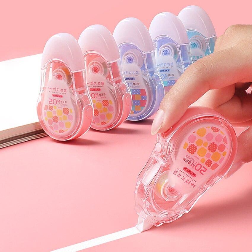 5MM Correction Tape 20M Large Capacity Altered Tape, Student Writing Diary Transparent Film Corrector Correction Tapes Supplies