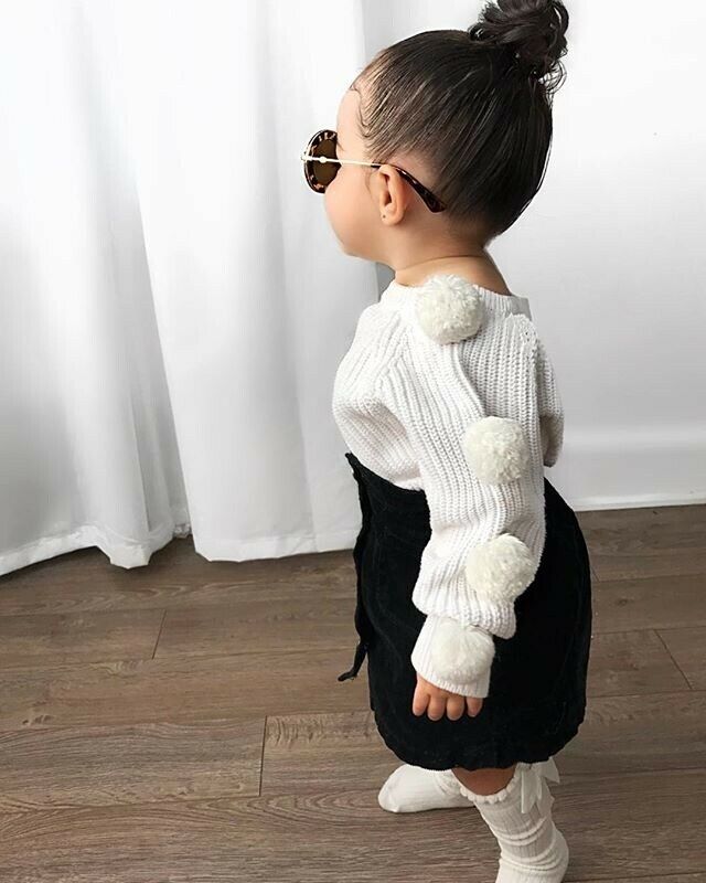 Herfst Kids Baby Meisje Kleding Lange Mouw Pompom Sweatshirts + Rok Casual 2 STUKS past Student Meisjes Kleding Sets