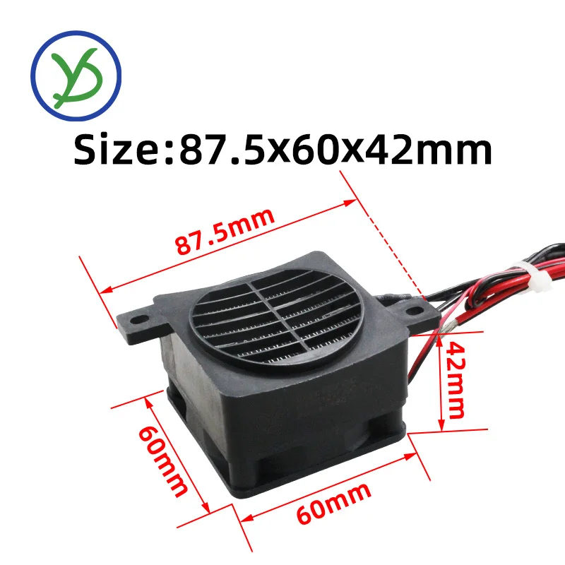 12V~220V Insulated PTC Heater 50W~200W Thermostatic Fan Heater Element Electric Suitable For Egg Incubator 3D Printer PTC