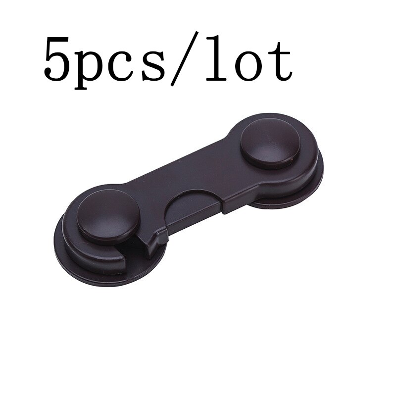2pcs/10pcs/5pcs/lot baby protection baby safety lock child safety kids Door plastic drawers cabinet Refrigerator Window Closet: 5pcs black