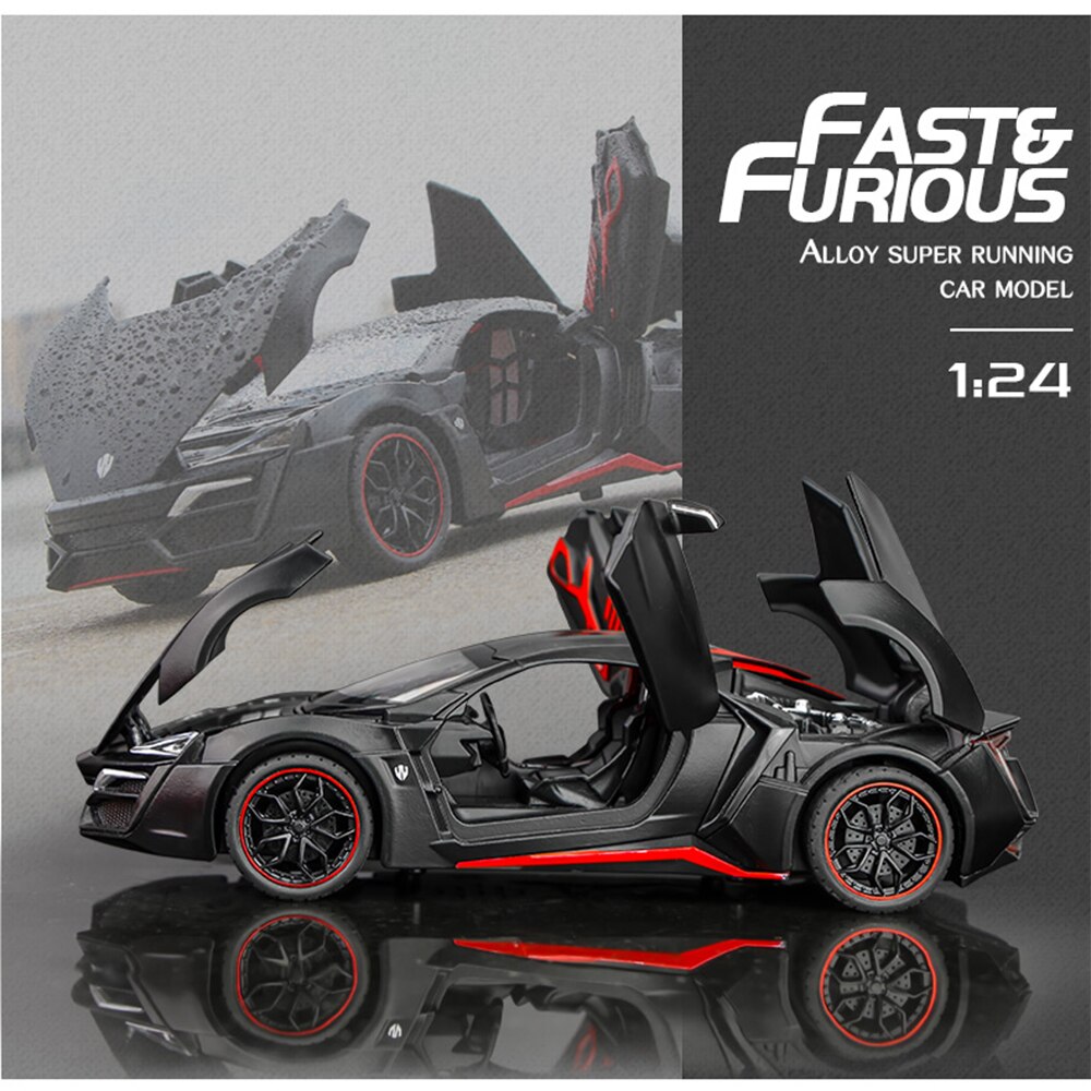 1:24 1:32 Lykan Hypersport In Lega Modello di Auto Giocattoli Pressofusi E Veicoli Auto giocattolo In Metallo Collezione Del Capretto Giocattoli Per Bambini Regali Veloce-Fast And Furious