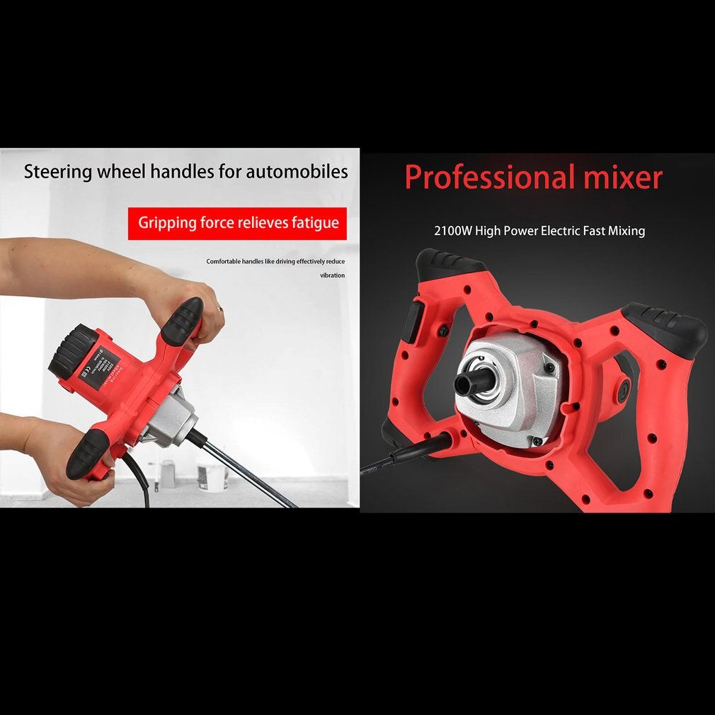 2100W Hand Verf Mixer 6-Speed Elektrische Mixer Met S Bar Enkele As Professionele Elektrische Stopverf Coating Mengen machine Tools