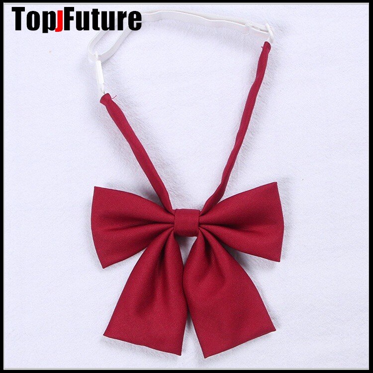 Japanese School JK Uniform Bow Tie For Girls Butterfly Cravat Solid Color School Sailor Suit Uniform Accessories Flowers Tie: Army Green