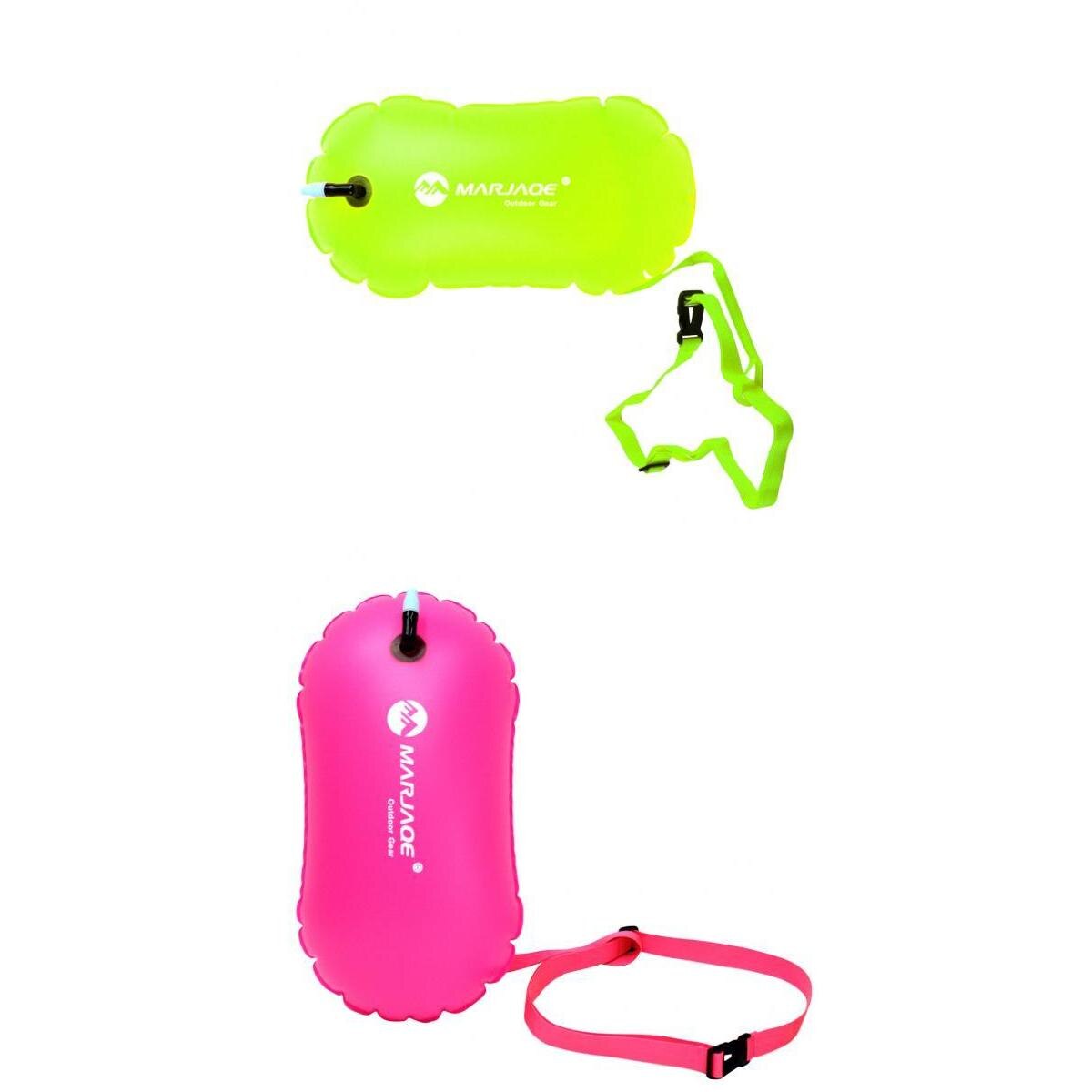 2Pcs Highly Visible Swim Bubble Buoy Swimming Tow Float For Open Water Swimmers Kayakers and Triathletes