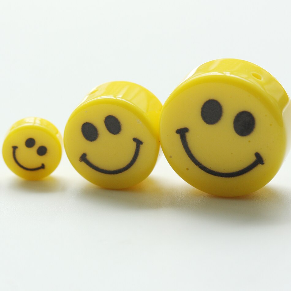 Yellow Resin Smile Face Spacer (4499C)