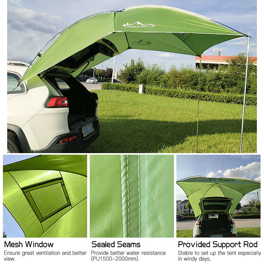 Waterproof Car Rear Tent Camping Shelter Outdoor Car Tent Beach Sun Shelter Awning Shelter