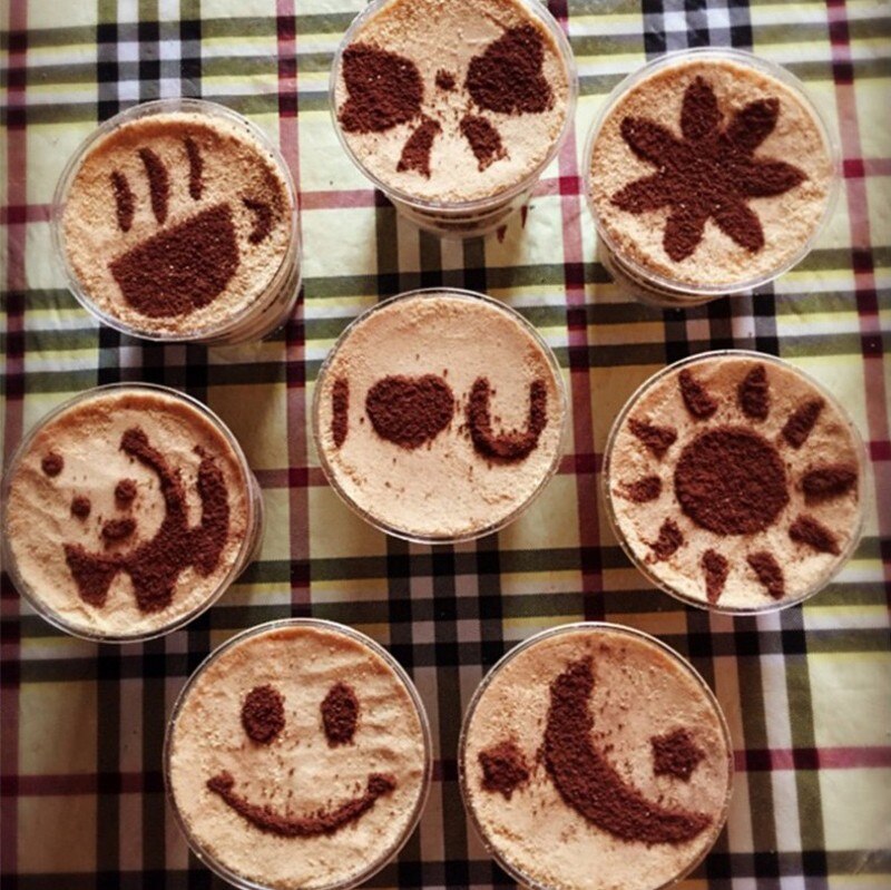 16Pcs Koffie Latte Cappuccino Barista Art Stencils Cake Stofdoek Sjablonen Koffie Gereedschap Accessoires Gusto Nespresso Zavarnik Dolce