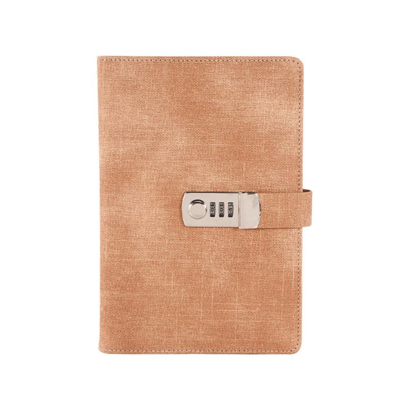 A5 Notebook with Password Lock Leather Agenda Diar... – Grandado