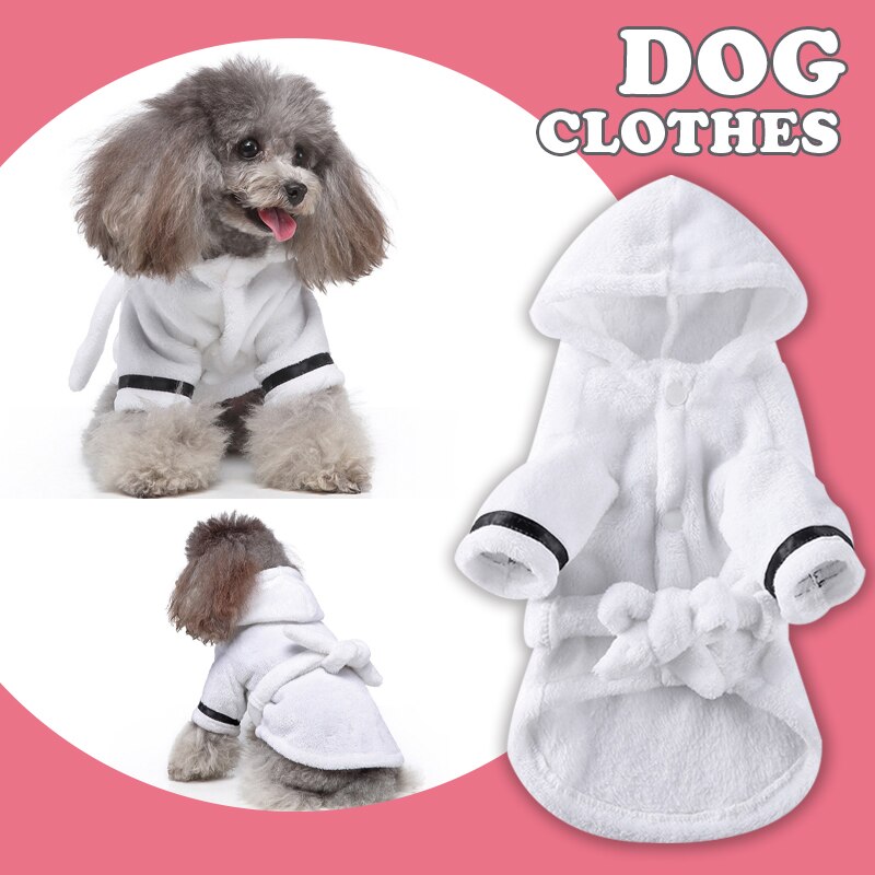 Fleece Pet Bathrob Dog Pajamas Sleeping Clothes So... – Grandado