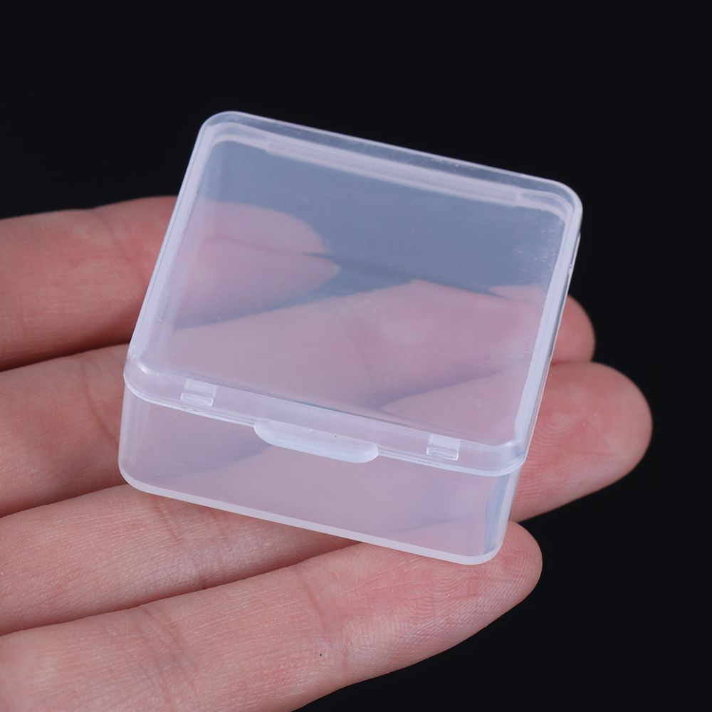 1Pcs Square Transparent Plastic Box Small Storage Box Fishing gear Storage Screw Storage Box Beads Container