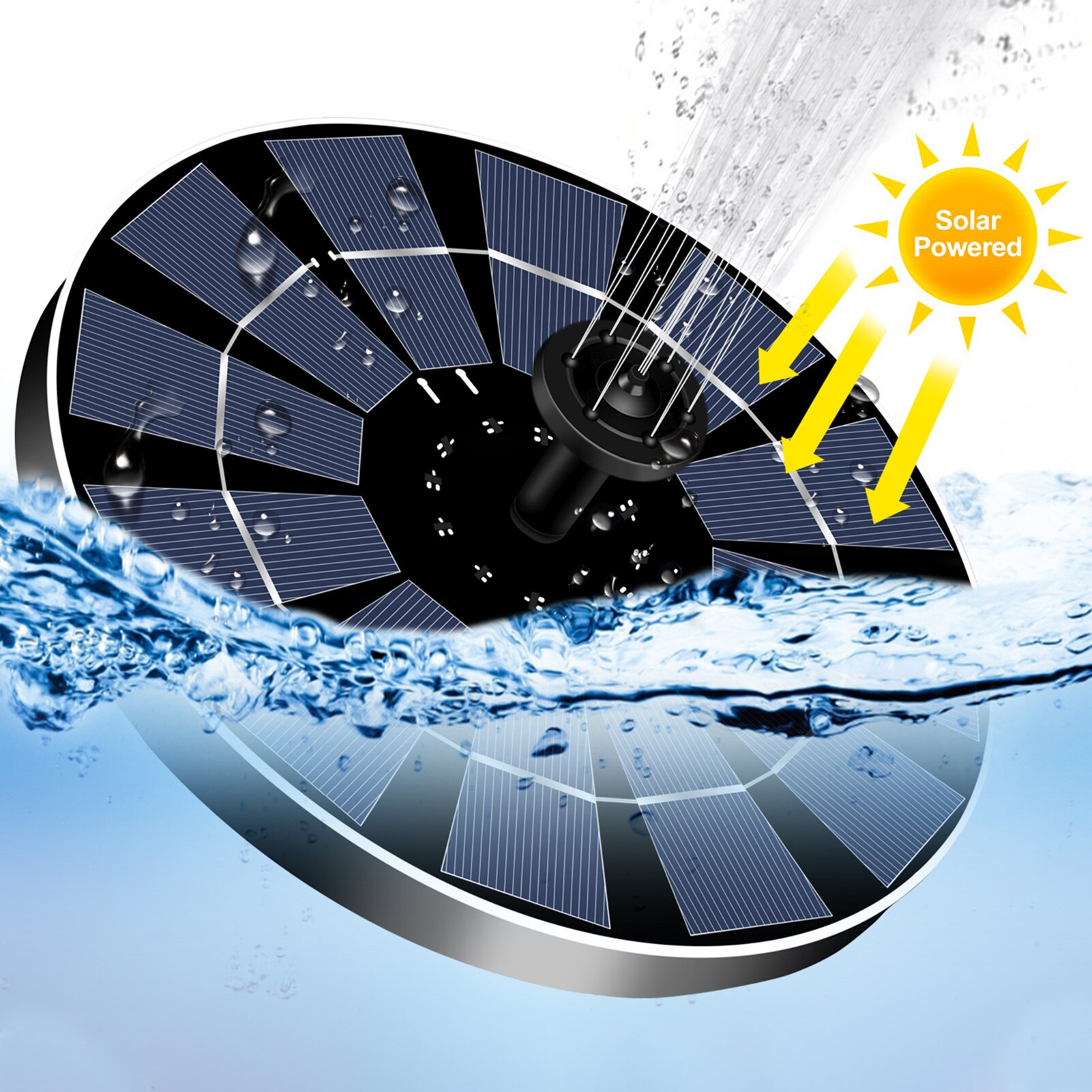 solare Fontana pompa galleggiante fontane con 7 ugelli 2.5W solare alimentato bagno di uccelli pompa per stagno piscina giardino uccello bagno pesce acqua