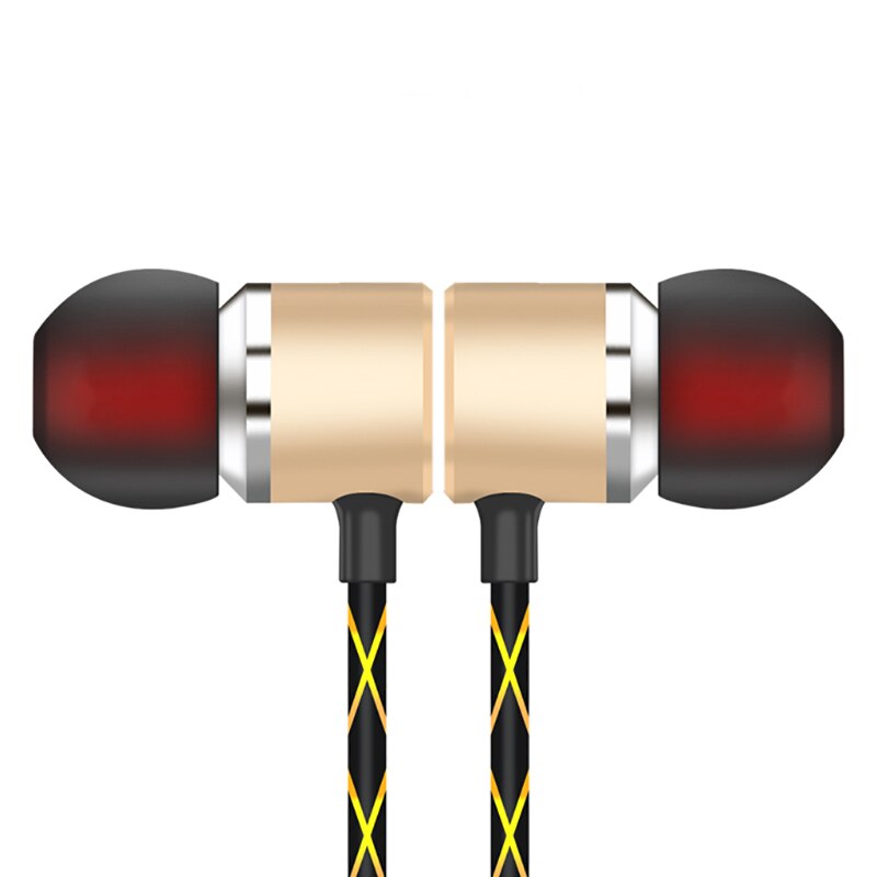VPB V12 auriculares de Metal bajo micrófono en la oreja de 3,5mm para iphone 6 6s xiaomi para teléfono móvil