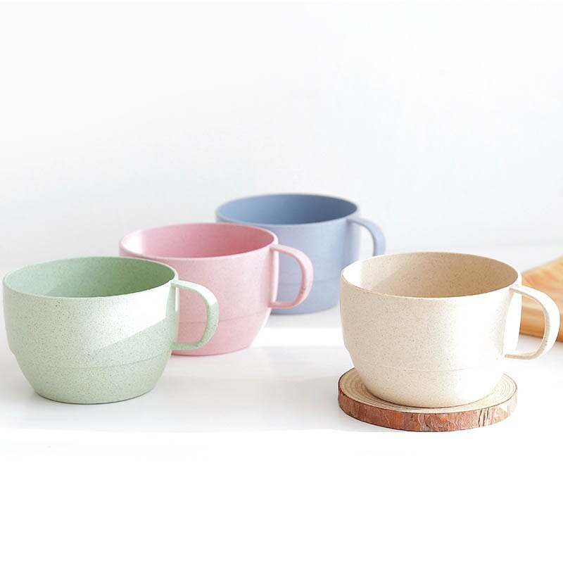 1 PC Office Coffee Cup Eco-friendly Mouthwash Cups Wheat Straw kitchen Accessories Milk Tea Cup