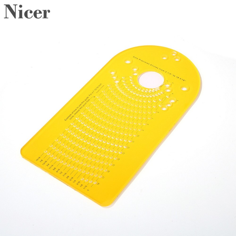 DIY Circle Cutting Jig For Hand Trimmer Wood Router Woodworking Milling Circle Yellow Circle Cutting Jig For Plunge Router