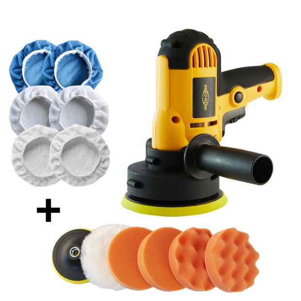 600W Electric Car Polisher Polishing Machine 3500rpm Adjustable Speed Sanding Waxing Tools Car Accessories Machine: plus 12pcs pad / 220V-230V