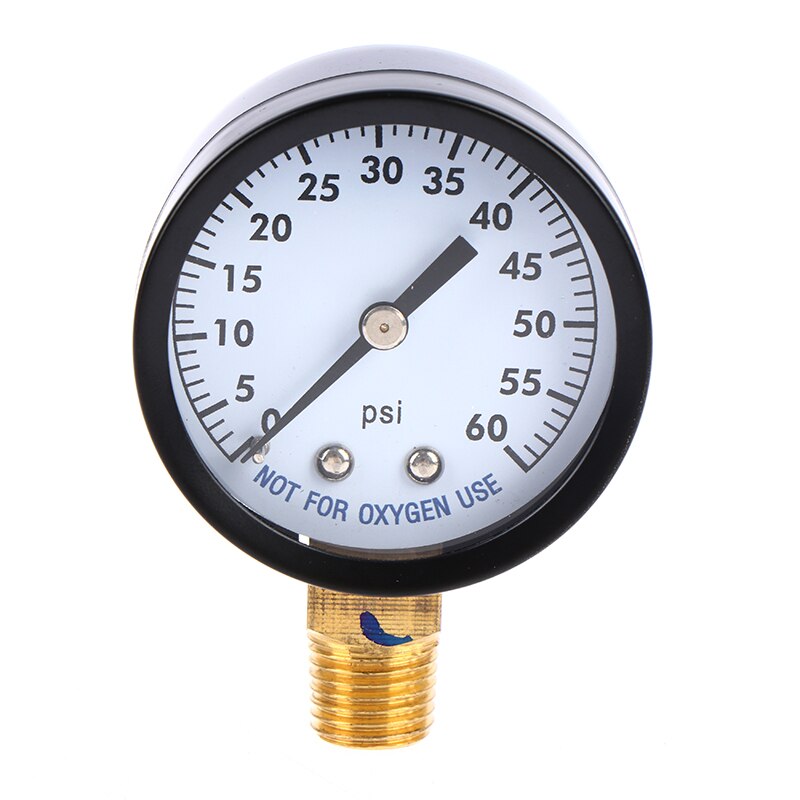 Swimming Pool Filter Pressure Gauge 1/4" Bottom Thread 0-60 Psi Side Mount Gauge Used To Measure The Water Pressure