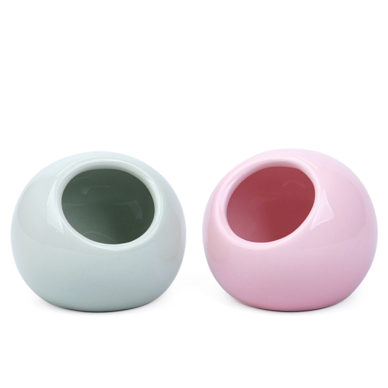 Nid en céramique de Hamster/petits animaux en forme de boule, de maison de Hamster, bain de créatures, nid de Hamster de forme ronde