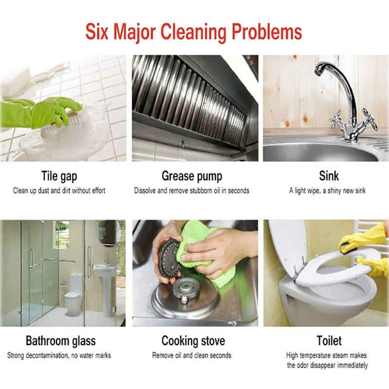 Electric Steam Cleaner Portable Handheld Steamer Attachments Kitchen Brush Home Office Room High Pressure Steam Cleaning Machine