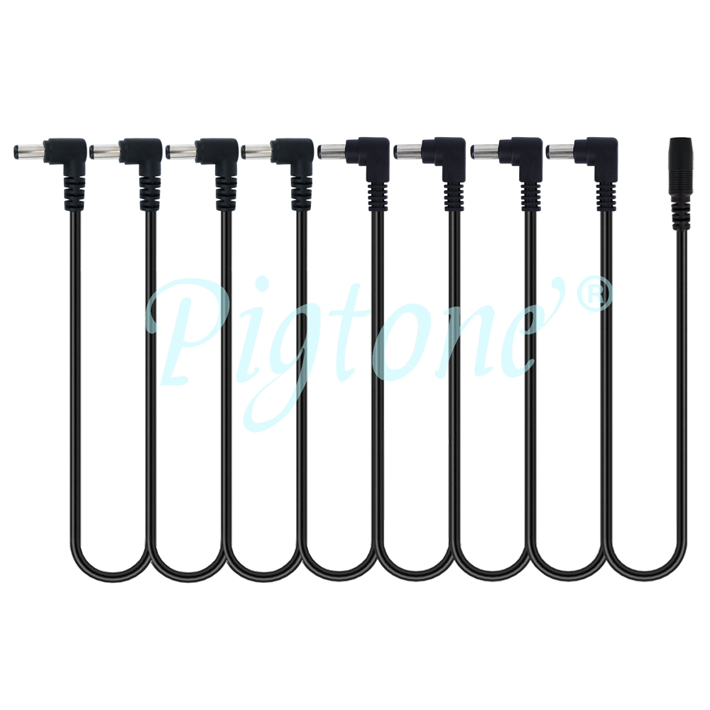 Daisy Chain 1 tot 3 5 6 8 Manieren Splitter Gitaar Effectpedaal Accessoires Voeding Kabel voor 9V DC adapter Plug