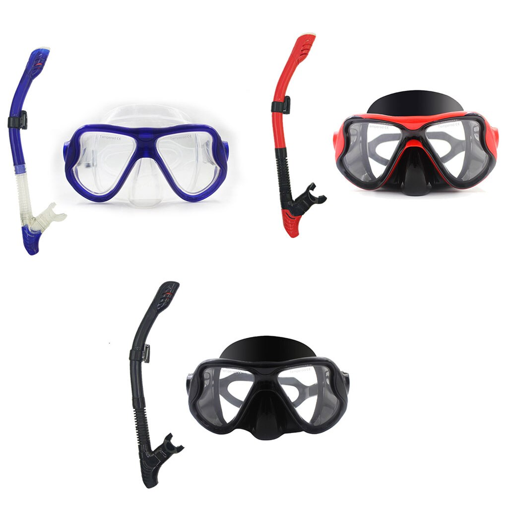 BOIHON Adults Silicone Diving Goggles Breathing Snorkel Adjustable Underwater Scuba Diving Tube Swimming Mouthpiece