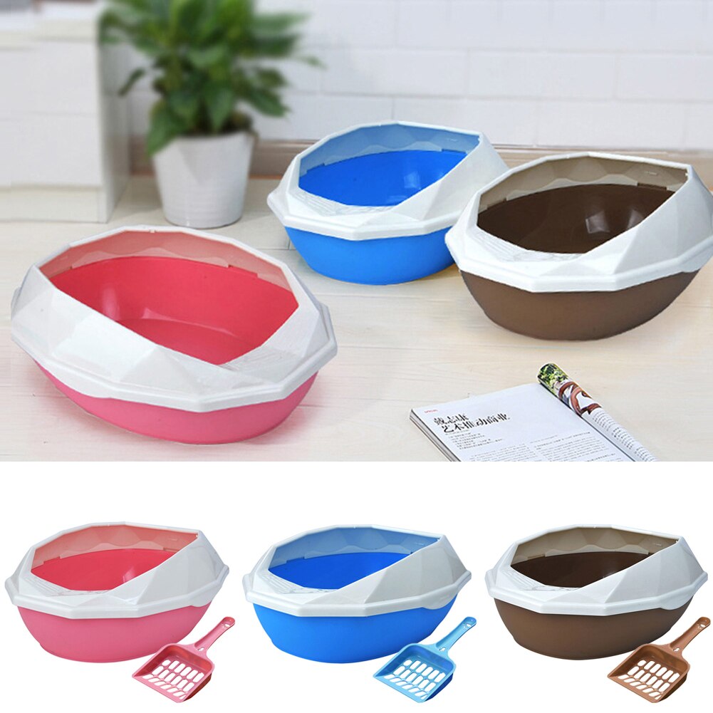 DADYPET Cat Toilet Plastic Pet Litter Box Pet Toilet Litter Box Cat Pot Anti-splashing Deodorant Semi-closedPotty With Shovel