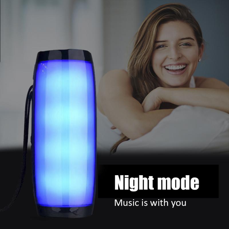 Draagbare Luidsprekers Bluetooth Kolom Draadloze Bluetooth Speaker Krachtige Outdoor Bass Speaker Met Led Light Ondersteuning Aux Tf Fm