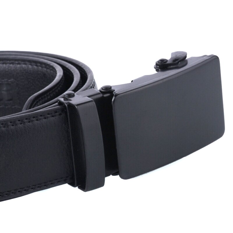 Men&#39;s Automatic Buckle Belt Slip Buckle Business Casual Leather Waist Belt