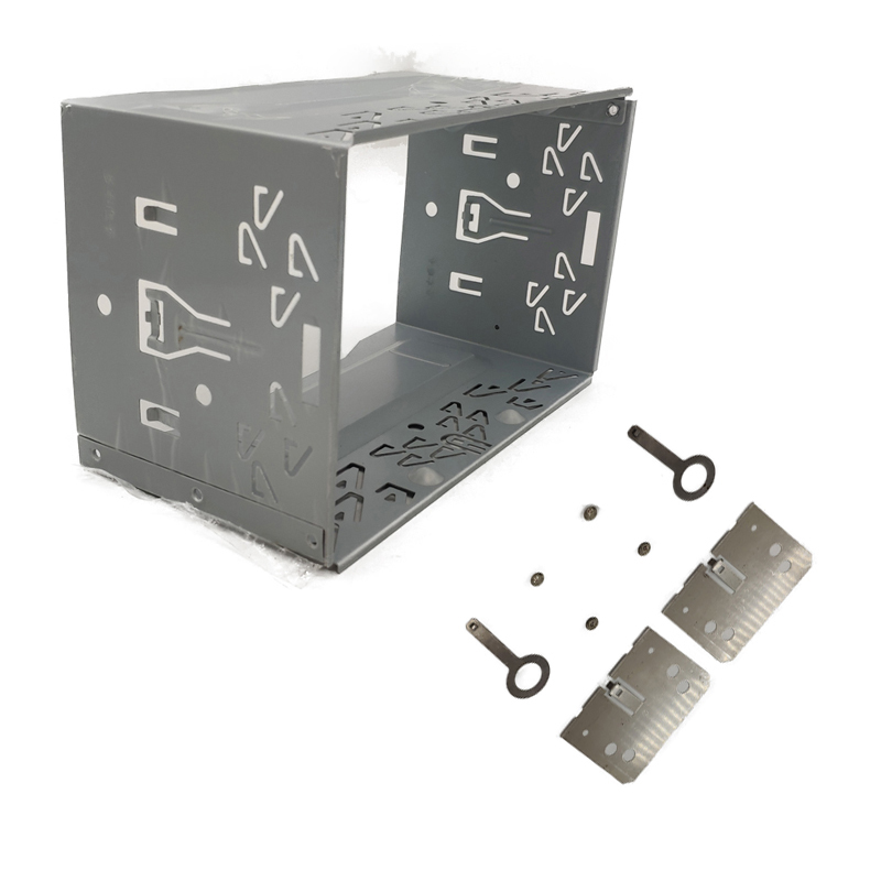 Caja para reproductor de radio para auto, kit de accesorios 2 din, marco para instalación general, unidad frontal