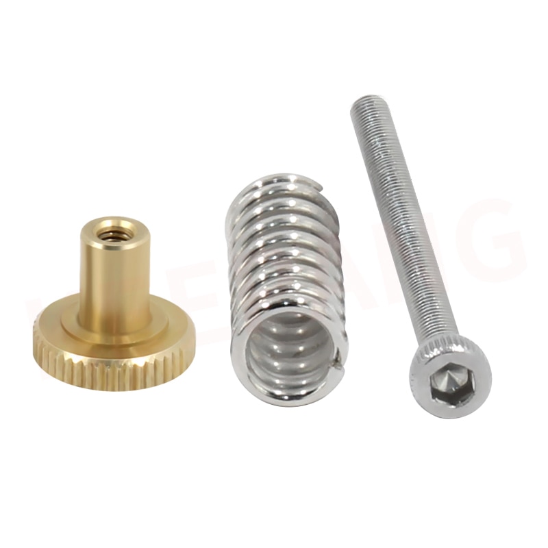 4pcs M3 heatbed leveling spring kit UM2 3D Printer Parts 4* Adjustment Nut+4*Springs+4*M3 Screw Heatbed Kit For 3D Printer