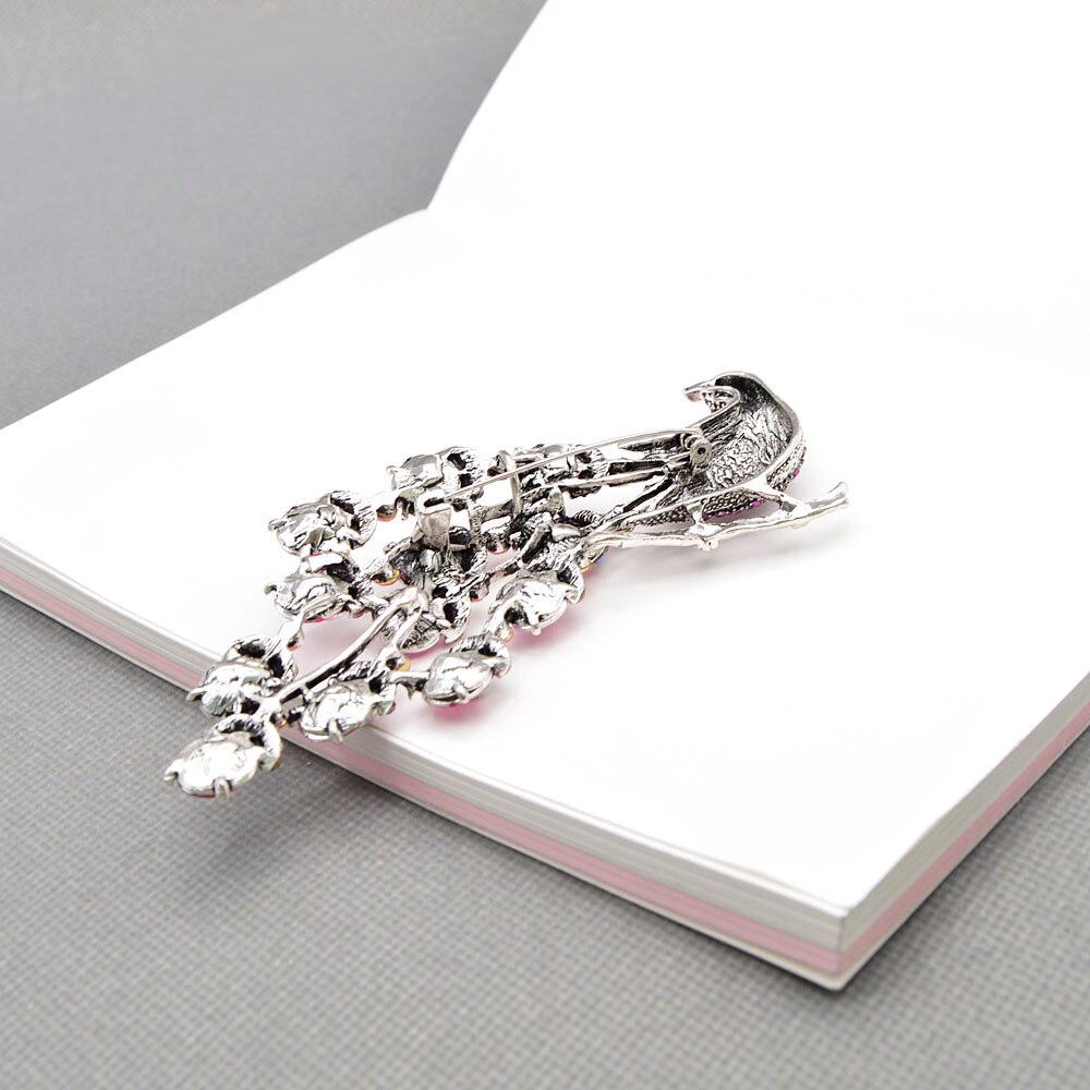 Cindy xiang strass grande pavão broches para as mulheres do vintage moda design animal pino casaco jóias bom presente