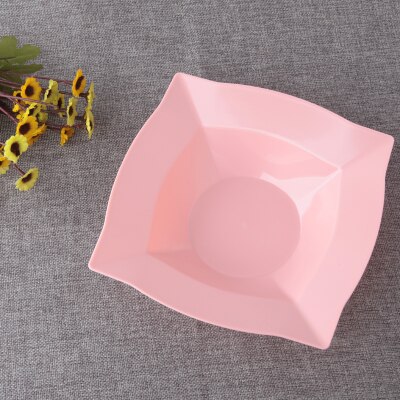 6/sets plastic fruit platen westerse salade platen effen fruitschaal partijen banketten westerse voedsel platen.: 003