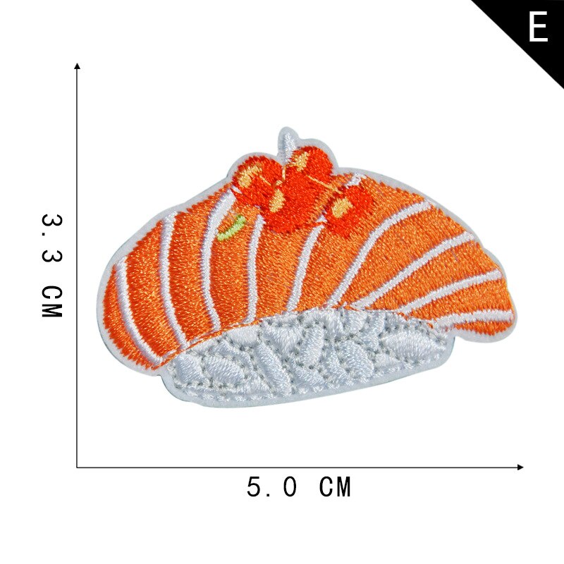 Octopus Sushi Pizza Borduren Patch Strijken Op Japanse Voedsel Leuke Applicaties Kleding Stickers Badges Voor Tassen Schoenen Plakboek: E