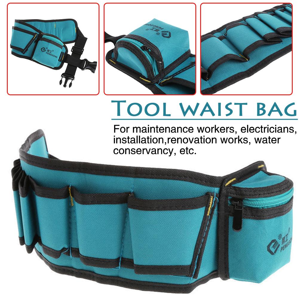 Multi-pocket Waist Tool Bag Utility Bag Electric Belt Bag For Maintenance Workers Electricians Installation Renovation Works