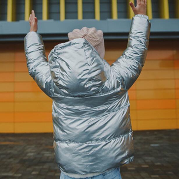 Barn vinterjacka för barn flickor silver guld pojkar casual huva kappa babykläder ytterkläder barn parka jacka snödräkt