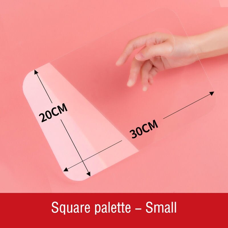 Oval/Square Large/Small 2mm/2.5mm Transparent Acrylic Palette Watercolour Painting Tools Suitable For Paints School Art Supplies: Square S 2.5mm