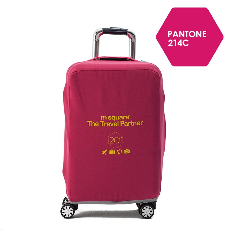M Square Travel Luggage Cover Protective Covers for Suitcases Luggage Protective Covers Travel Accessories Flight Accessories: Dark Pink / 24 Inch