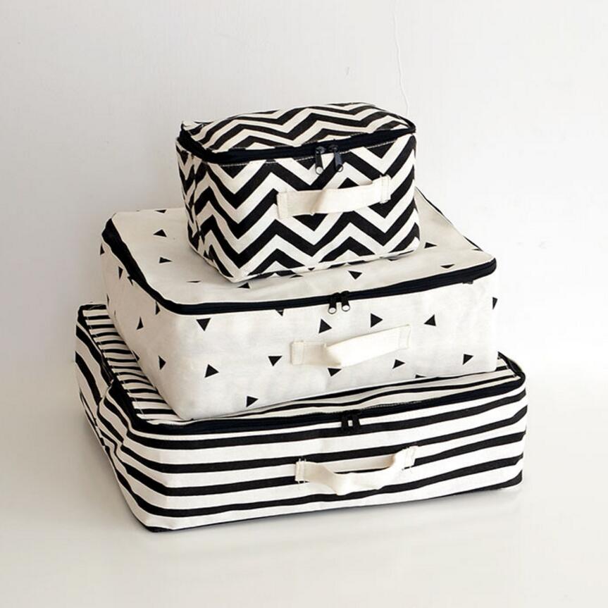 De Korte Linnen Katoen Waterdichte Opbergdoos met Rits Make Home Decor Housekeeping Orgnization Reizen Bag