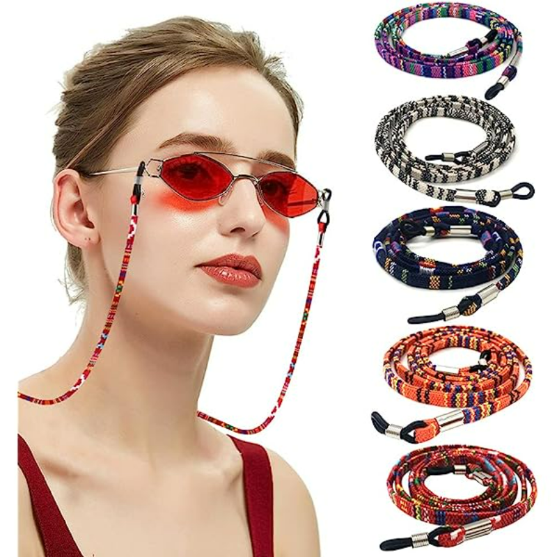 Bohemia Cotton Sunglasses Strap Eyeglass Chain Reading Glasses Chain String Holder Mask Neck Cord Eyewear Spectacles Necklaces