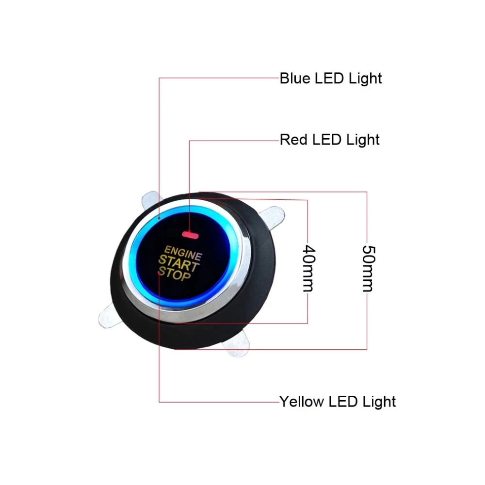 OkeyTech 12V Universal Auto Car Keyless Entry Start System Car Alarm PKE Remote System One Start Stop pulsante motore